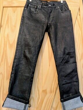 Nudie Jeans Co Thin Finn Black 2 Black Selvedge Jeans – 31x30